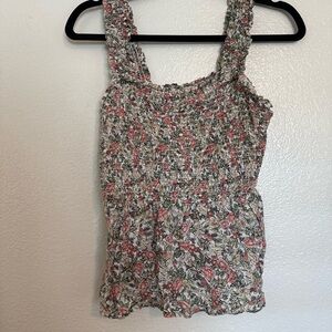 Old Navy Floral Smocked Top Size Medium